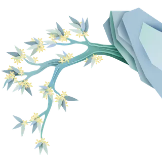 清明元素古风中式清明节山水画中国风绿色