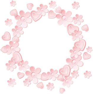粉色花朵爱心