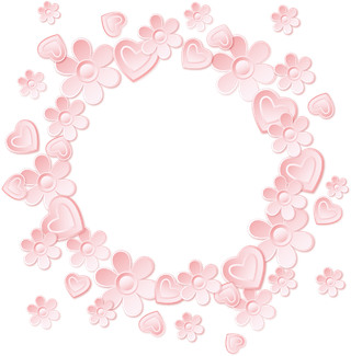 粉色花朵爱心