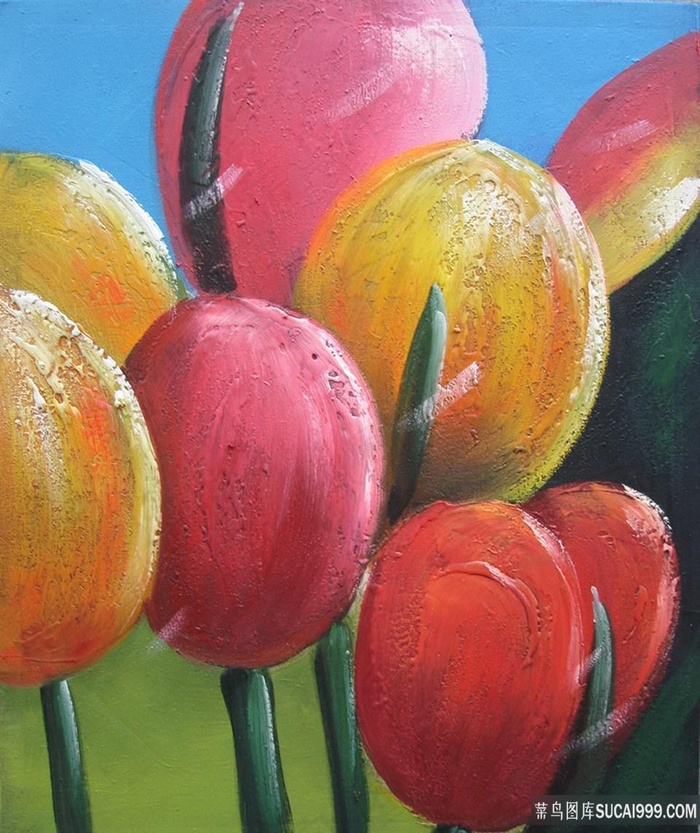 水彩百合花唯美装饰画插画