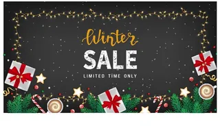 圣诞节圣诞树圣诞老人闪亮装饰电商促销折扣海报