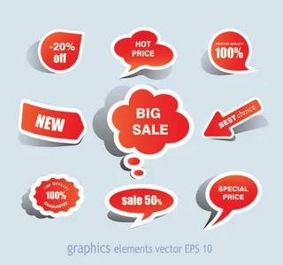 免抠促销标签设计