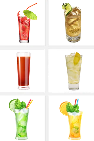 夏日冰饮免扣素材