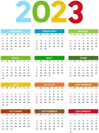 2023 年日历 PNG免抠