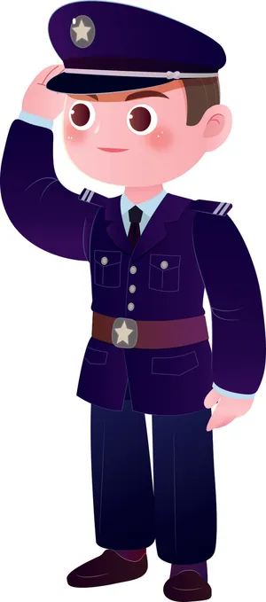 矢量免抠卡通警察