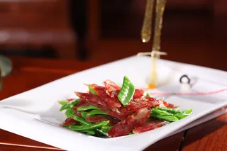兰豆炒腊肉 (3)