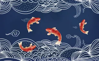 中国风古风国潮祥云旭日背景