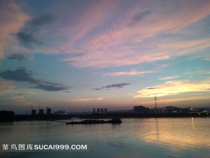 湘江梦幻晚霞