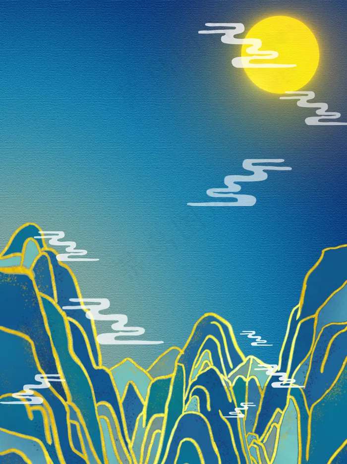 中秋节背景图案 psd模版下载