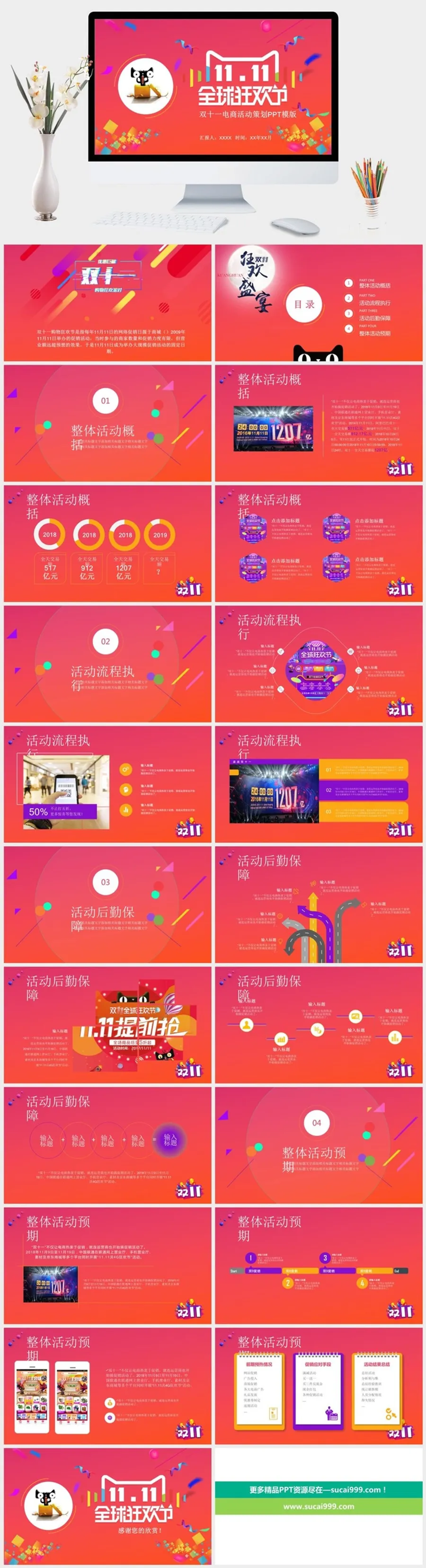 双十一商业策划活动电商PPT模板