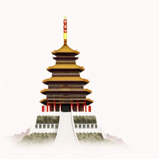 中国古代建筑插画png免抠(2048x2048)