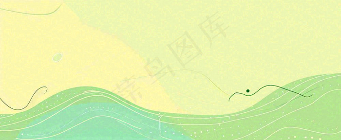 绿色清新条纹波浪简约背景(1712x704)