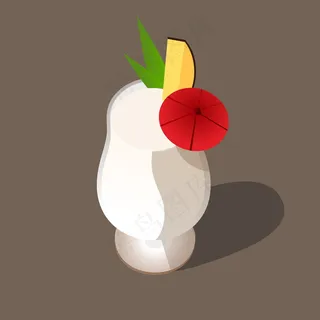 卡通水果饮料素材