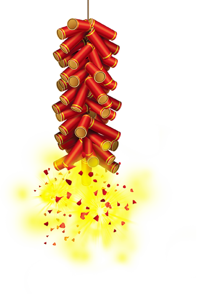 红色烟花爆竹免扣素材