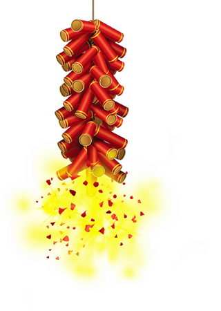 红色烟花爆竹免扣素材