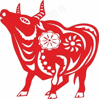 牛剪纸 剪纸风元素 牛剪纸 剪纸风元素