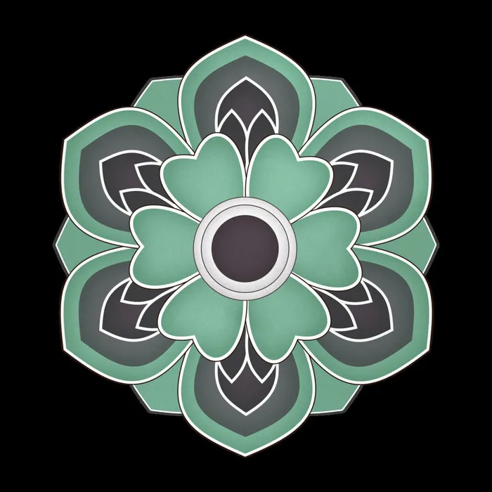 复古中式国潮风敦煌花纹装饰图案花卉藻井肌理圆形边框素材(3500x3500)psd模版下载