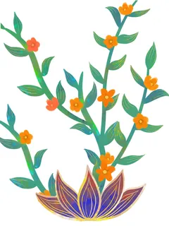 复古中国风国潮敦煌花纹花草插画手绘装饰小元素PSD素材 复古中国风国潮敦煌花纹花草插画手绘装饰小元素PSD素材