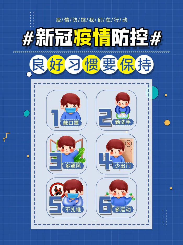疫情常态化新冠防控系列套图社区宣传公益海报PSD设计素材模板psd模版下载