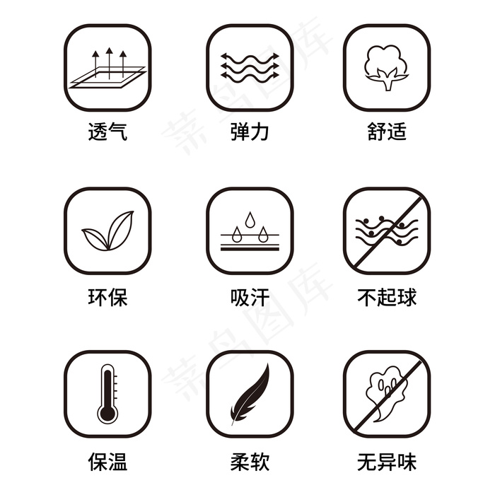 服装功能说明图标第二版