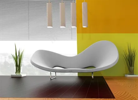 室内植物与创意沙发等摄影高清图片