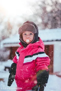 冬天里的小孩图片儿童图片