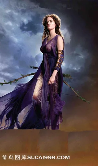 持弓箭的紫裙女战士电影海报