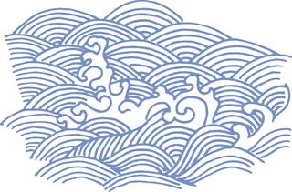 古色古香古典古风花纹海浪浪花