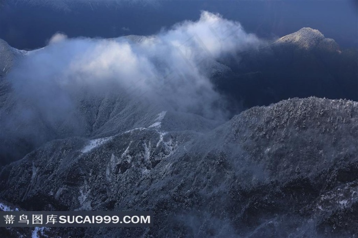 四川牛背山山区风景素材