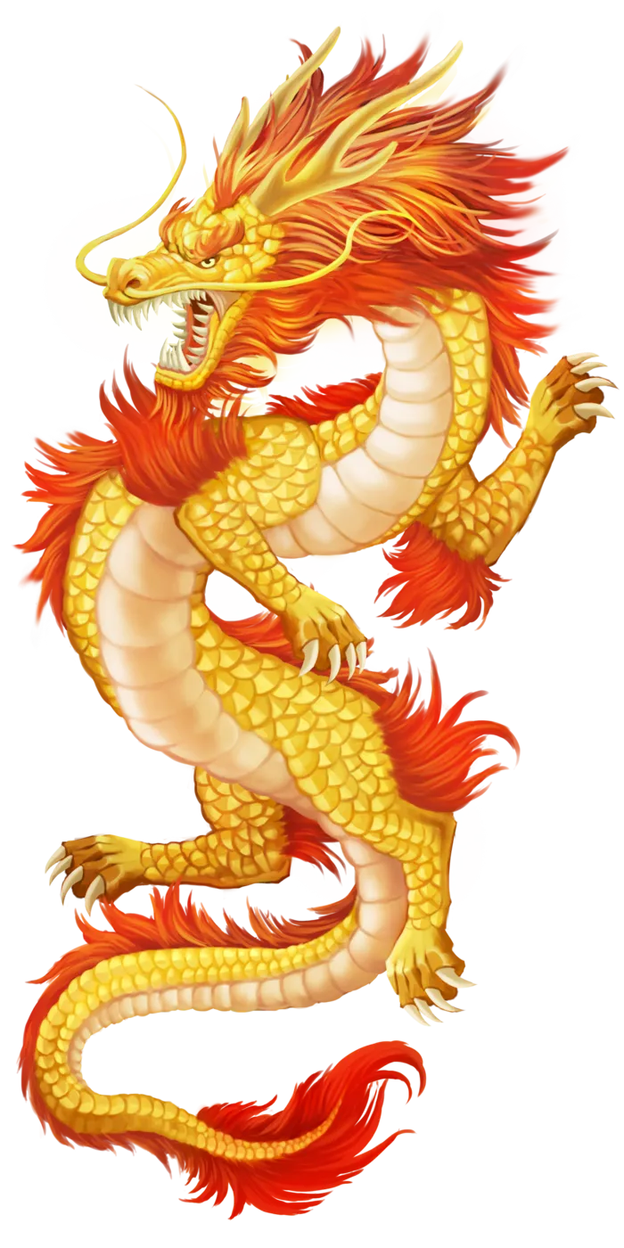 二月二龙抬头中国风金龙装饰插画传统节日理发