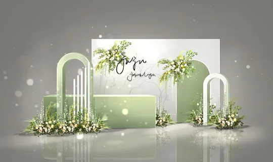 淡绿婚礼效果图