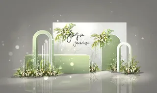 淡绿婚礼效果图