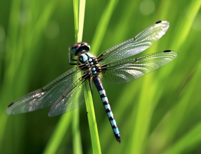 草丛的蜻蜓绿意摄影图背景