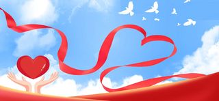 红色公益爱心慈善活动宣传海报展板背景图片PSD分层设计素材模板