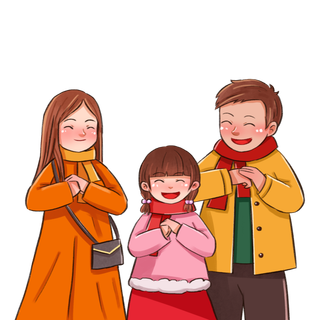 2022虎年新年场景拜大年春节初一元素材