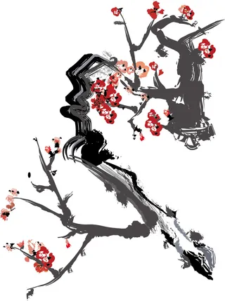 中国山水画水墨图案素材55