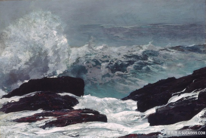 缅因州海岸油画风景画
