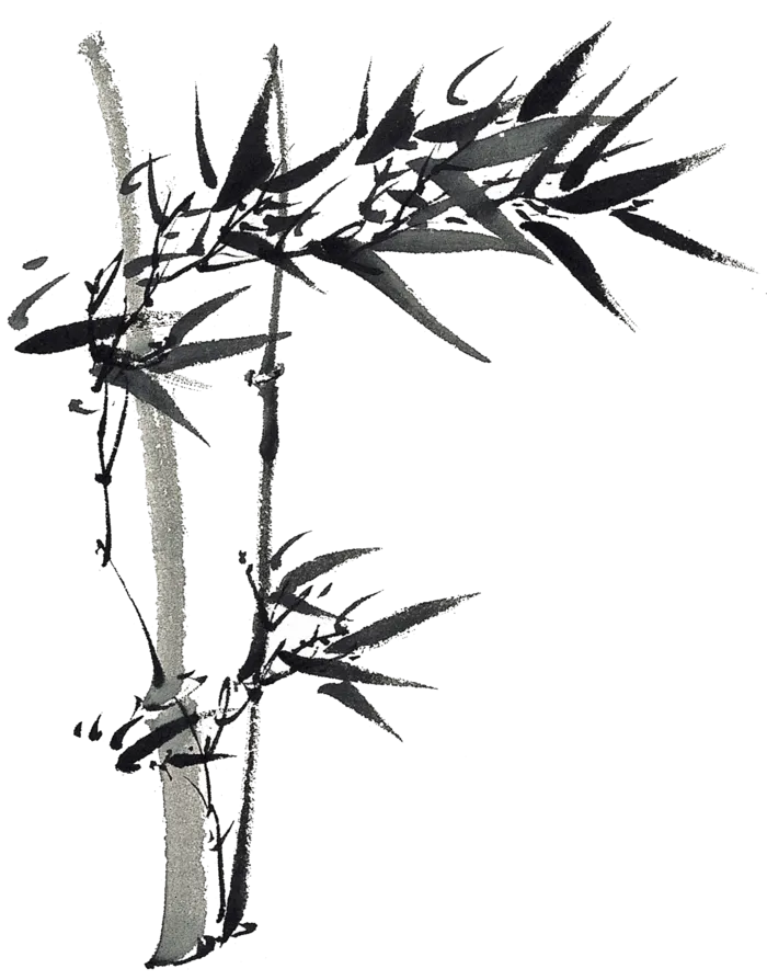 竹子水墨画中国风国画墨水书法竹子画