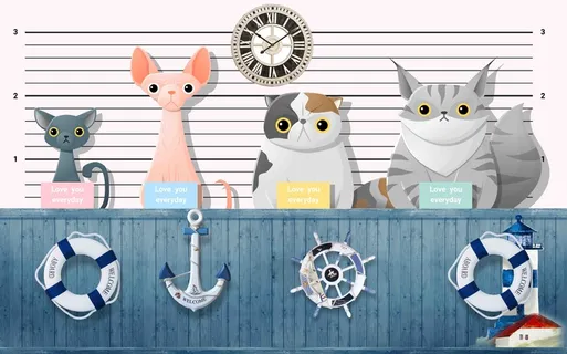 卡通儿童房背景墙 卡通儿童房背景墙