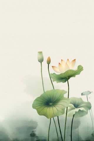 简约水墨绿色国风背景