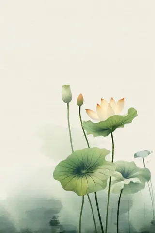 简约水墨绿色国风背景