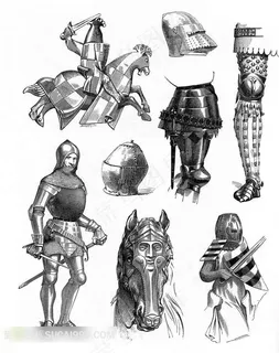 手绘武士战马高清素材 手绘武士战马高清素材