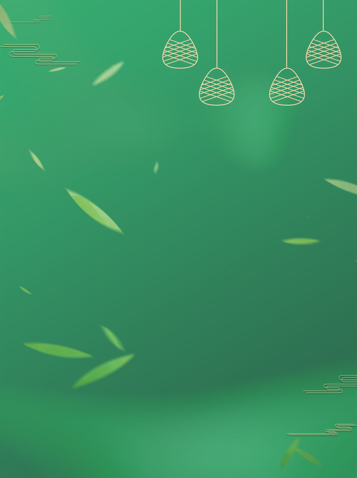 端午绿色背景绘画PSD素材psd模版下载