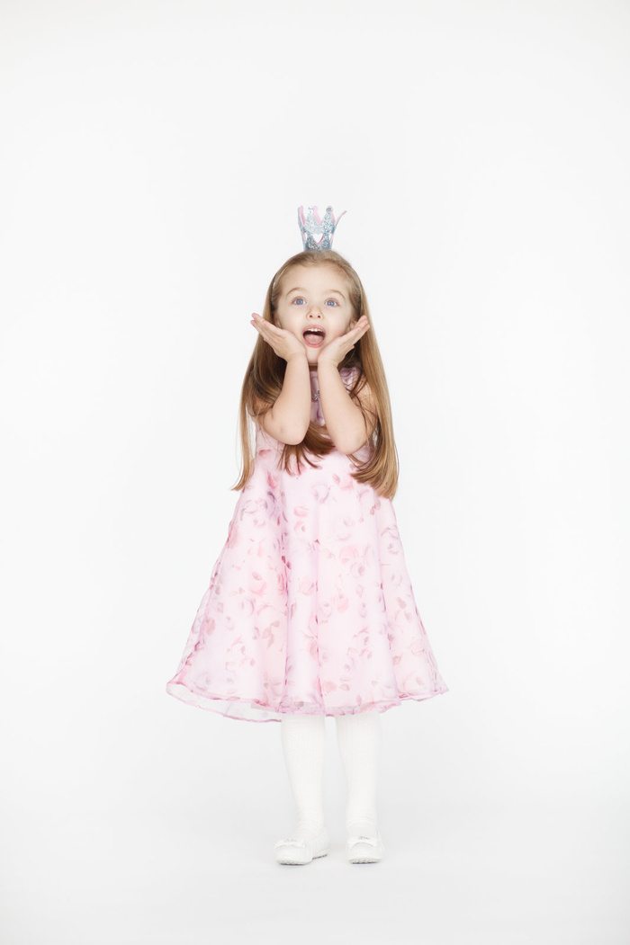 外国小女孩粉色可爱小公主裙(44)