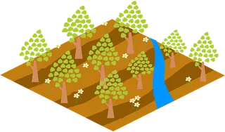 种植业种树卡通简笔现代农业