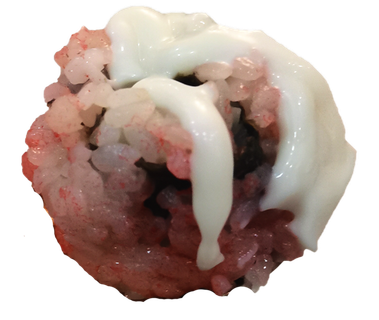 樱花寿司日本海苔米饭柚子醋沙拉蛋黄蟹柳酸黄瓜小丸子肉松盒装免抠摄影元素