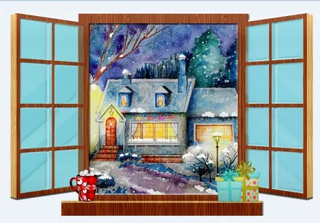 圣诞节冬天背景风景