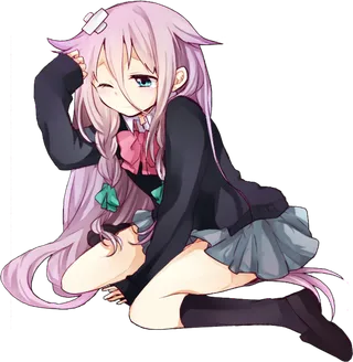 坐姿女孩卡通人物简笔素材