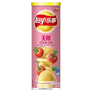 乐事无限薯片田园番茄味小吃超市商品白底图免抠实物摄影png格式图片透明底