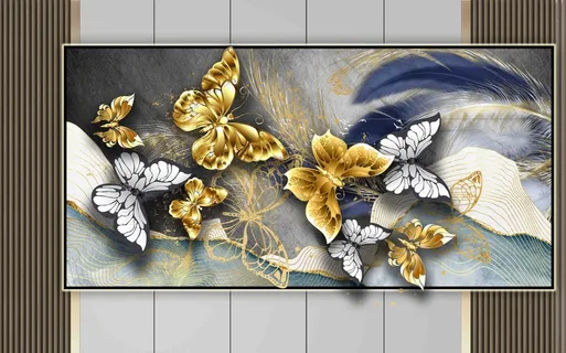 北欧背景墙现代简约壁画